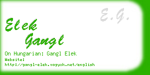 elek gangl business card